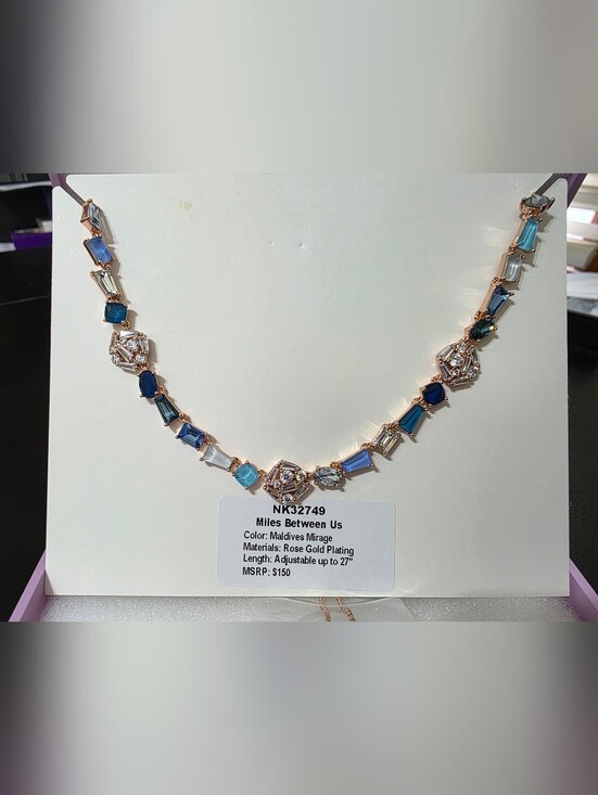 Bomb Party Jewelry - Maldives Mirage Rose Gold Plated Jewel Candy Necklace
